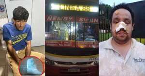 Diario HOY | Chofer de bus fue atacado por ladrón durante intento de asalto en Capiatá