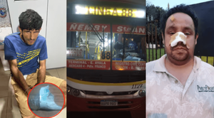 Chofer de bus fue atacado por ladrón durante intento de asalto en Capiatá - Noticiero Paraguay