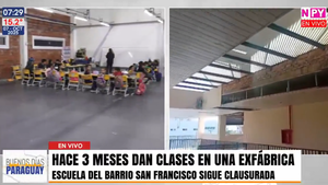 Más de 1000 alumnos de una escuela del barrio San Francisco dan clases en una exfábrica