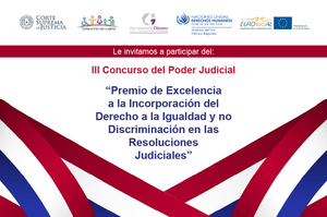 Inscripciones abiertas para el III Concurso del Poder Judicial: Premio a la Incorporación del Derecho a la Igualdad y No Discriminación