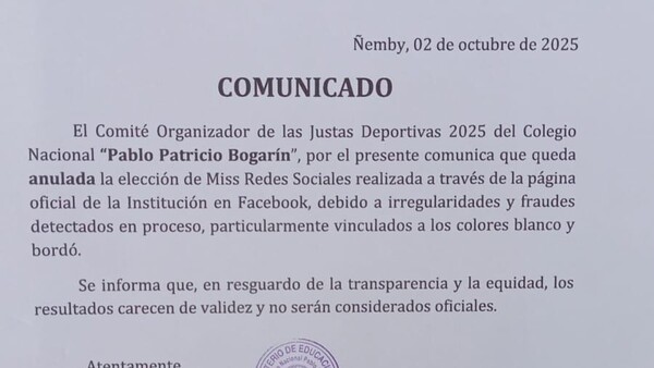 Por fraude anulan elección de “Mis Redes sociales” en un colegio de Ñemby