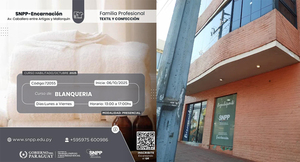 TODAVÍA HAY CUPOS DISPONIBLES PARA EL CURSO DE BLANQUERÍA EN ENCARNACIÓN