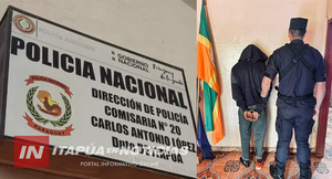DETIENEN EN CARLOS A. LÓPEZ A UN JOVEN CON ORDEN DE CAPTURA POR HURTO