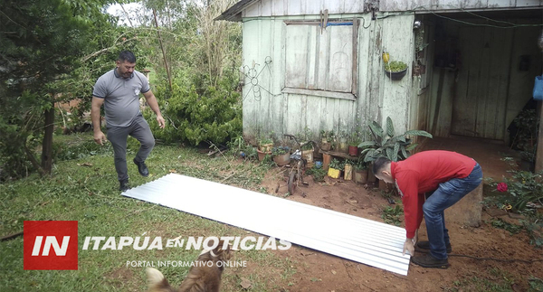 MUNICIPALIDAD DE TRINIDAD ASISTE A FAMILIAS AFECTADAS POR EL TEMPORAL