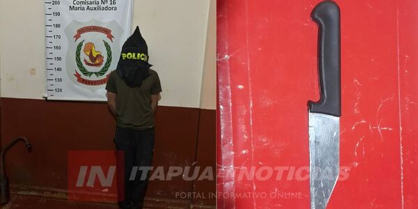 VECINOS REDUJERON A PRESUNTO LADRÓN EN MARÍA AUXILIADORA