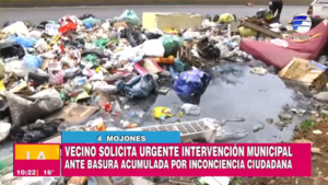 Vecinos solicitan urgente intervención municipal ante basura acumulada por inconciencia ciudadana