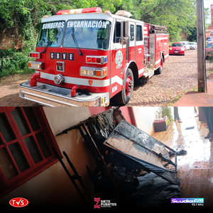 PRINCIPIO DE INCENDIO ESTRUCTURAL CONTROLADO EN EL BARRIO KENNEDY DE ENCARNACIÓN - «TVS DIGITAL»