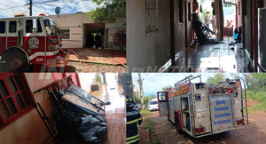 ENCARNACIÓN: PRINCIPIO DE INCENDIO DEJA IMPORTANTES DAÑOS MATERIALES