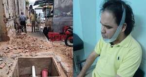 Diario HOY | No vidente cayó a un pozo sin señalización en microcentro de Asunción