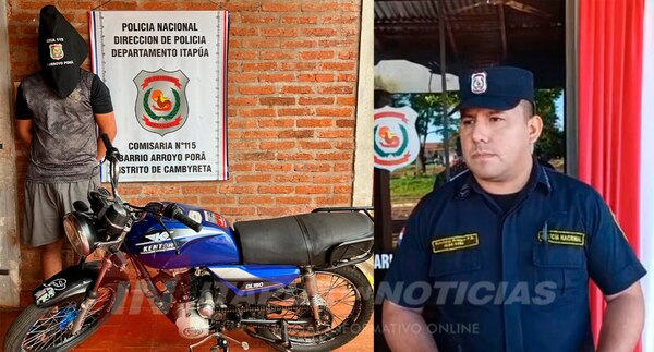 POLICÍA RECUPERA MOTOCICLETA DENUNCIADA COMO HURTADA HACE UN AÑO