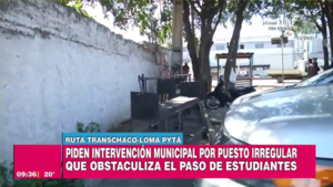 Loma Pytã: Piden intervención municipal por puestos gastronómicos irregulares que obstaculizan el paso