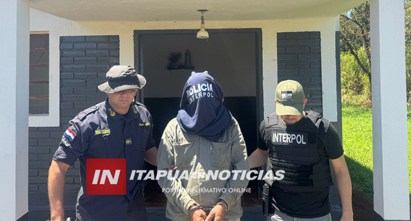DETIENEN EN PIRAPÓ A SUJETO BUSCADO POR INTERPOL