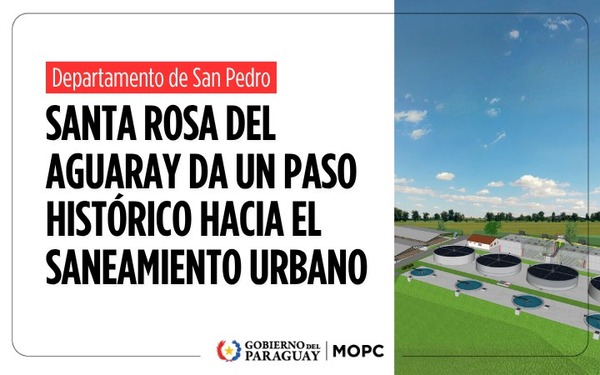 Santa Rosa del Aguaray da un paso histórico hacia el saneamiento urbano