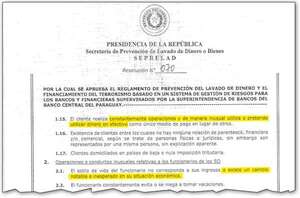 Pagos constantes en efectivo son señales de alerta según las normativas antilavado - Política - ABC Color