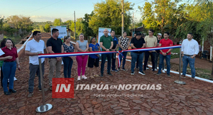 JAIME HINTERLEITNER INAUGURÓ NUEVA OBRA DE EMPEDRADO EN EL B° JARDÍN