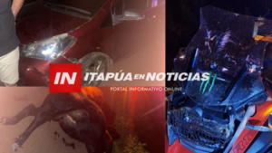 GRAVE ACCIDENTE EN CNEL. BOGADO: DOS PERSONAS HERIDAS Y UNA VACA MUERTA 