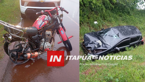 MOTOCICLISTA PERDIÓ LA VIDA TRAS CHOQUE CONTRA UN AUTOMÓVIL
