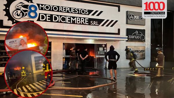 Incendio consume depósito de repuestos en Coronel Oviedo