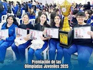 Premiación de los ganadores cierra las Olimpiadas de la Juventud 2025 - Polideportivo - ABC Color