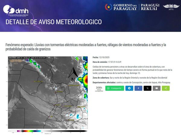 Meteorología emite alerta especial por tormentas y granizos - Concepción al Día