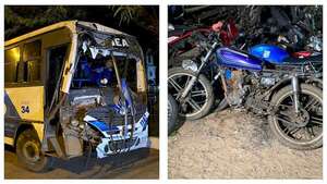 Motociclista fallece tras ser embestido por un ómnibus en Limpio - Policiales - ABC Color
