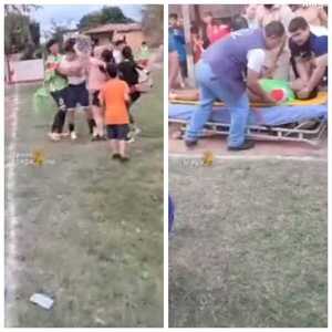 Popular / (VIDEO)Batalla campal en plena final de fútbol en Lambaré