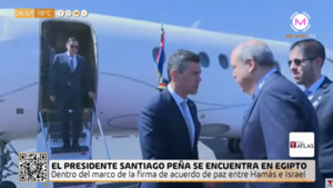 Sorpresivo arribo de Peña a Egipto para participar de histórica firma de paz entre Israel y Palestina