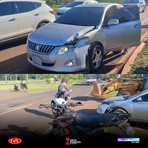 ACCIDENTE DE TRÁNSITO EN LA RUTA PY01 DEJA UN MOTOCICLISTA HERIDO EN ENCARNACIÓN - «TVS DIGITAL»