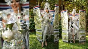 Popular / (GALERÍA) ¡Ñande Miss Grand se vistió de tereré gigante para su competencia de traje típico!