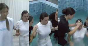 Diario HOY | De la mano de Jessica Torres, Marly Figueredo se bautizó en polémica congregación