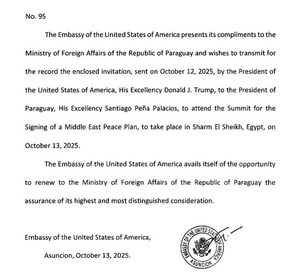 Presidencia exhibe invitación oficial de Trump a Peña para participar cumbre de paz en Egipto