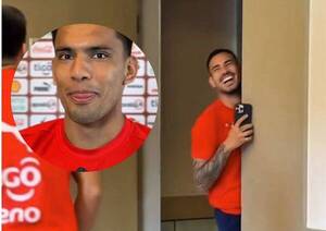 ¡El divertido momento de Diego Gómez al intentar grabar un video!