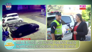 Habla el policía que frustró el violento asalto a estación de servicio en Capiatá