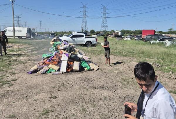 quemaron más de 3 toneladas de marihuana en Chaco’i tras operativo en San Pedro