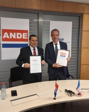 ANDE y Electricité de Francia firman acuerdo sobre generación, transmisión y distribución eléctrica