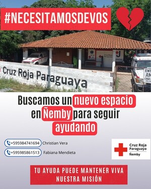 La Cruz Roja filial Ñemby apela a la solidaridad de las personas para seguir ayudando - trece