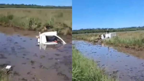 Video: Vehículo de la Fiscalía y camión terminan en esteral tras accidente en 25 de Diciembre