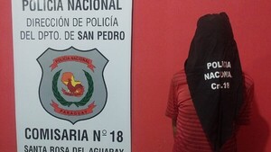 Policía captura a sospechoso de agredir a su madre en Santa Rosa del Aguaray