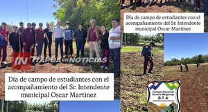 EL INTENDENTE DE NUEVA ALBORADA ACOMPAÑÓ JORNADA DE CAMPO DE ESTUDIANTES