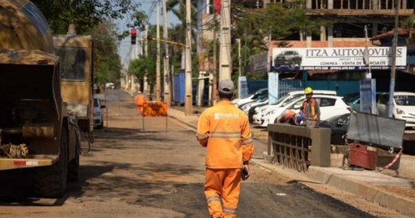 La Nación / Trabajos de mejora de la avenida Mcal. López registran un avance del 78 %