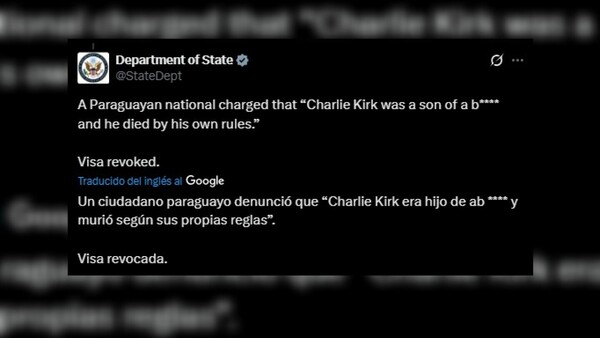 Estados Unidos saca tarjeta roja a paraguayo por burlarse de la muerte de activista aliado a Trump