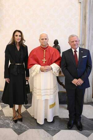 Los reyes Rania y Abdalá de Jordania visitaron al papa León XIV - Gente - ABC Color