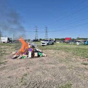 Incineraron más de 3 toneladas de marihuana en Chaco’i tras operativo en San Pedro