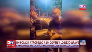 Un policía atropelló a un joven y lo dejó grave