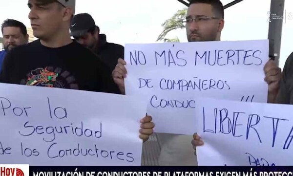 Conductores de plataformas se movilizan para exigir garantías y mayor seguridad – Prensa 5