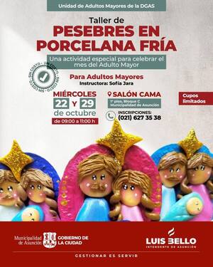 Popular / Taller gratuito de pesebres en porcelana fría para abuelitos
