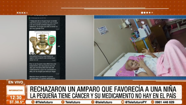 Rechazan amparo que buscaba garantizar medicamento a niña con cáncer