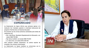 GOBERNACIÓN ALERTA SOBRE INTENTO DE SUPLANTACIÒN EN EL “PROGRAMA HAMBRE CERO”