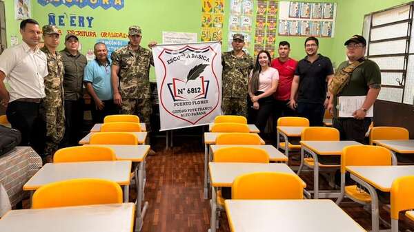 Tras publicación, una de las cinco escuelas indígenas recibe pupitres de Itaipú - ABC en el Este - ABC Color