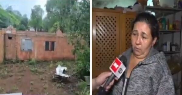 Viviendas afectadas a causa de la tormenta en Minga Guazú - SNT